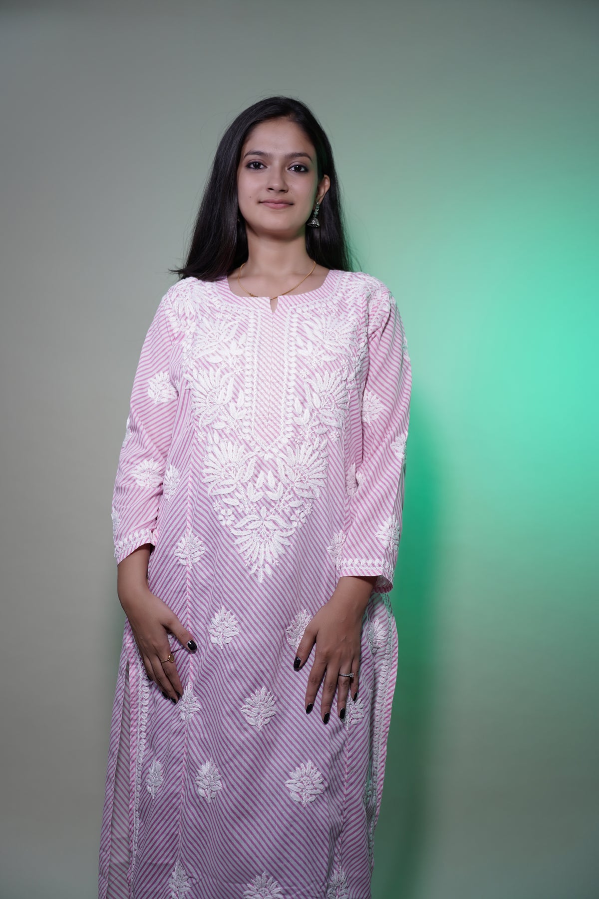 Dark Pink Kurta Leharia