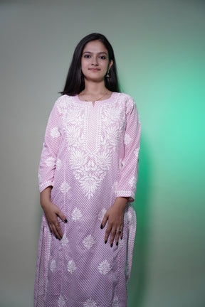 Dark Pink Kurta Leharia