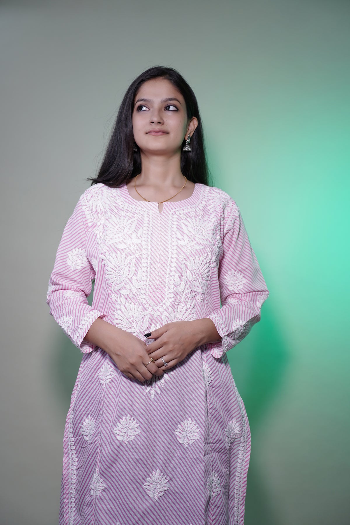 Dark Pink Kurta Leharia